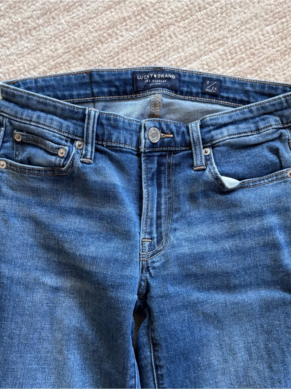 Lucky Brand Women's Straight-Leg Jeans in Dark Blue Wash - Picture 5 of 10